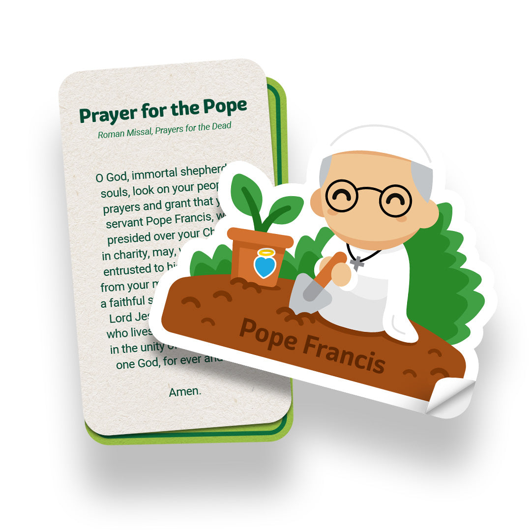 Pope Francis Sticker & Prayer Card
