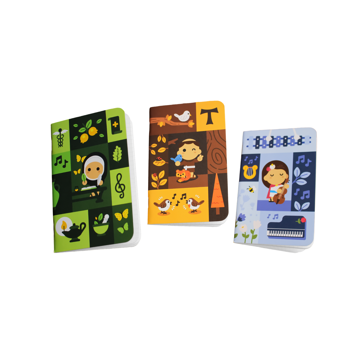 Notebook (Set of 3) - Hildegard, Francis, and Cecilia