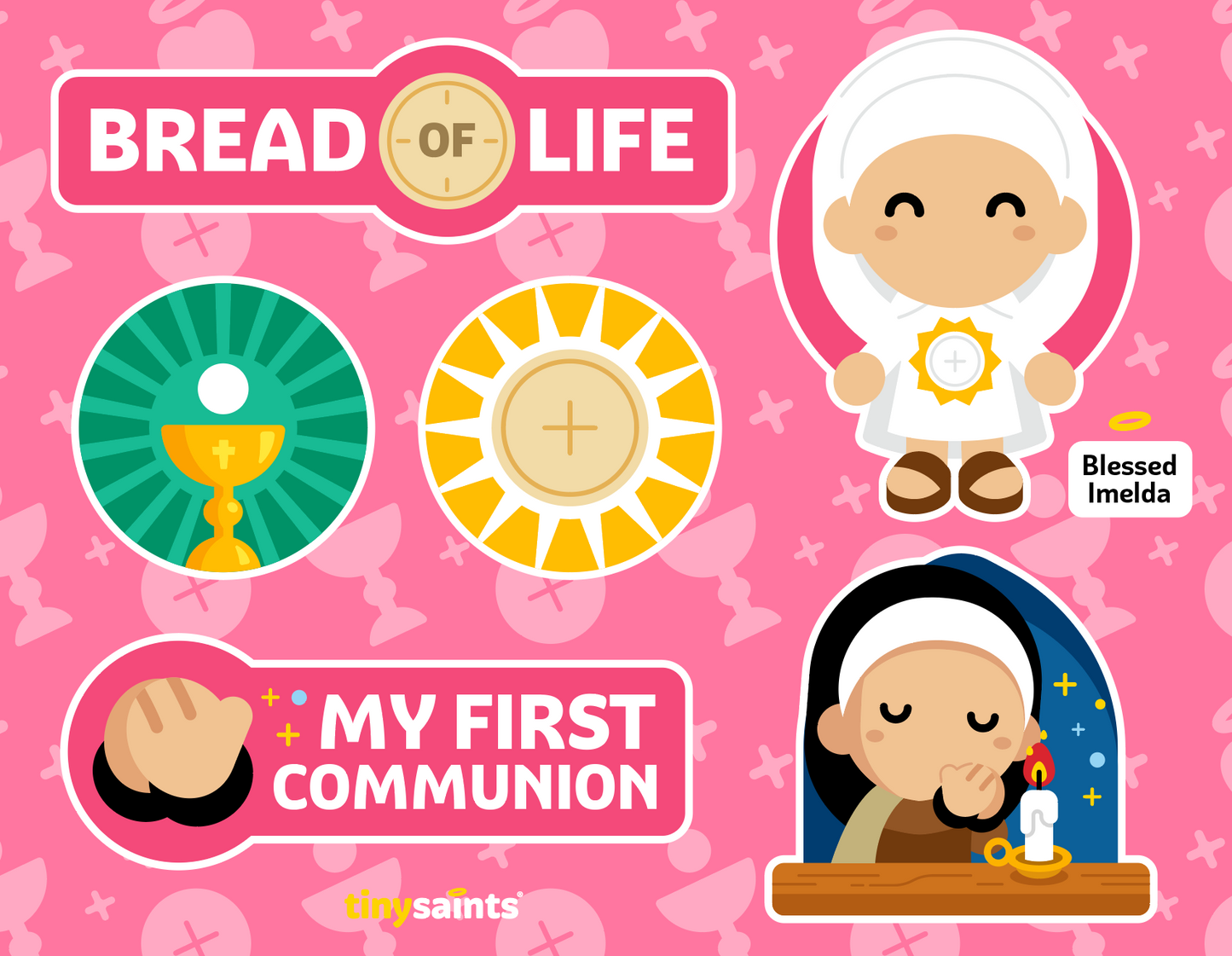 Sticker Sheet - First Communion (Girls)